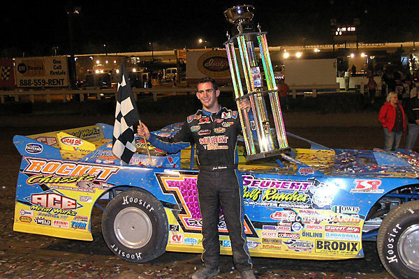 Josh Richards holding trophy