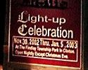 Photo of Findlay Twp. Light Up Celebration Sign