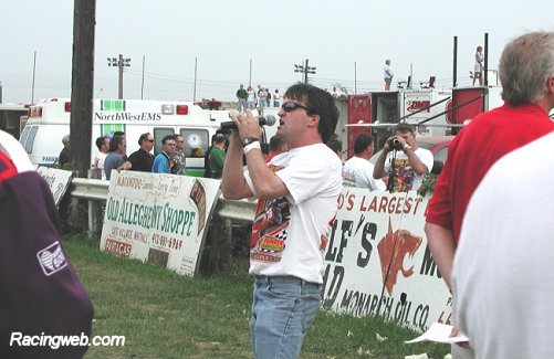 photo of Eric Halbedl singing the National Anthem