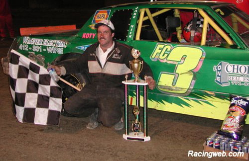 photo of Doug Foster, winner of the Pure Stock race on 09/20/02